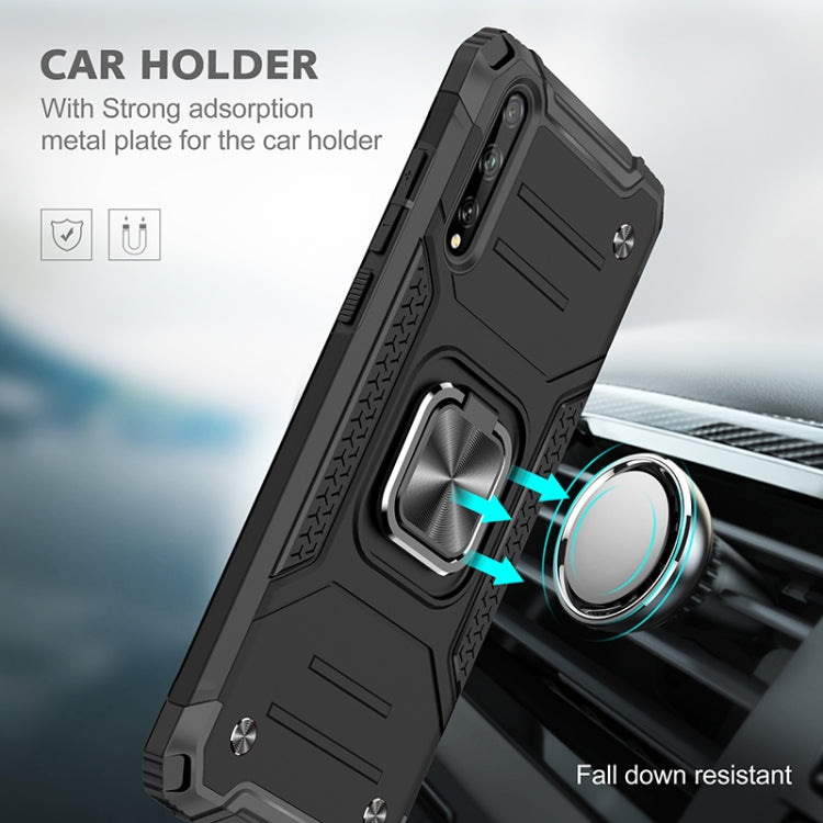 For Huawei P Smart S / Enjoy 10S / Y8P Magnetic Armor Shockproof TPU + PC Case with Metal Ring Holder
