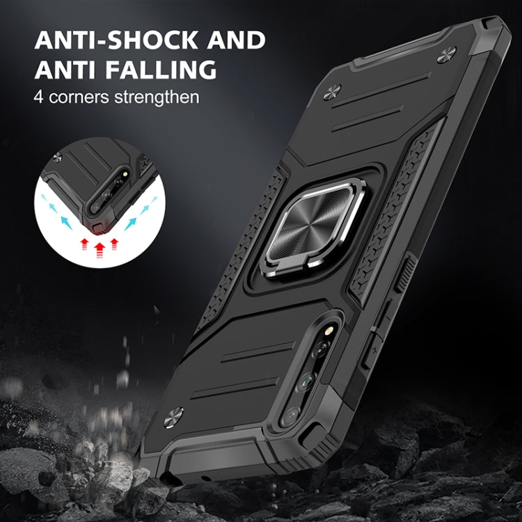 For Huawei P Smart S / Enjoy 10S / Y8P Magnetic Armor Shockproof TPU + PC Case with Metal Ring Holder