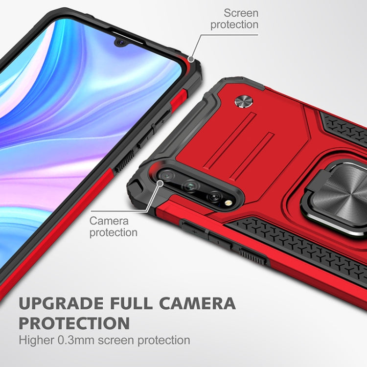 For Huawei P Smart S / Enjoy 10S / Y8P Magnetic Armor Shockproof TPU + PC Case with Metal Ring Holder