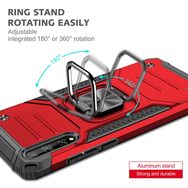 For Huawei P Smart S / Enjoy 10S / Y8P Magnetic Armor Shockproof TPU + PC Case with Metal Ring Holder