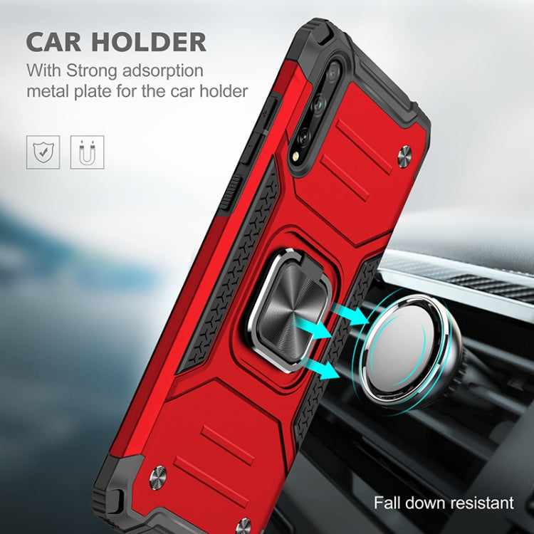 For Huawei P Smart S / Enjoy 10S / Y8P Magnetic Armor Shockproof TPU + PC Case with Metal Ring Holder
