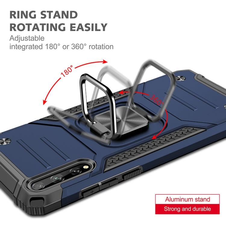 For Huawei P Smart S / Enjoy 10S / Y8P Magnetic Armor Shockproof TPU + PC Case with Metal Ring Holder