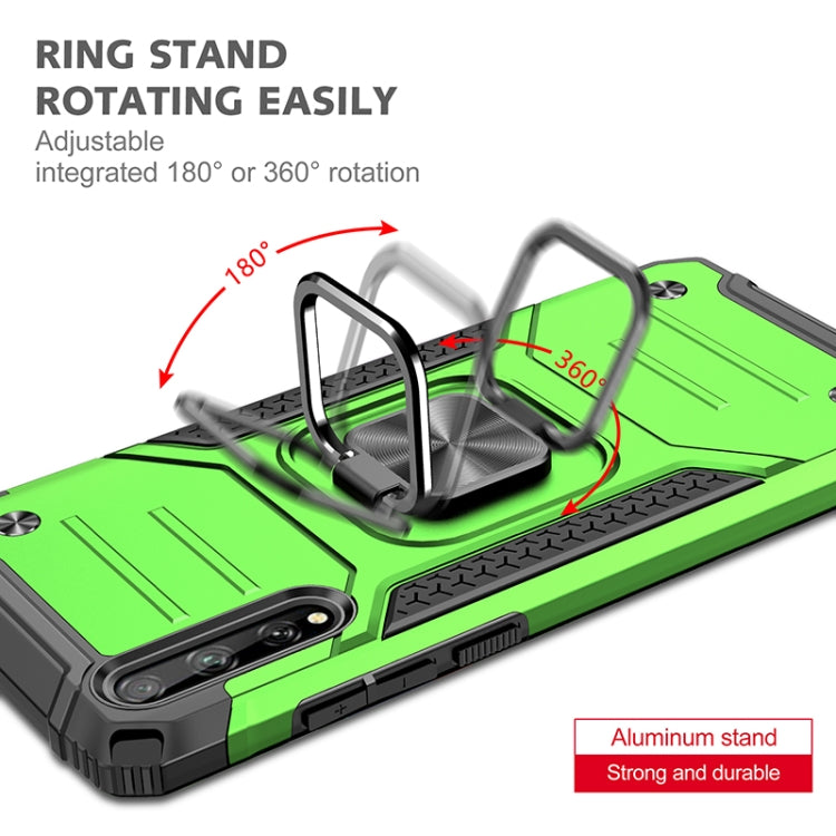 For Huawei P Smart S / Enjoy 10S / Y8P Magnetic Armor Shockproof TPU + PC Case with Metal Ring Holder