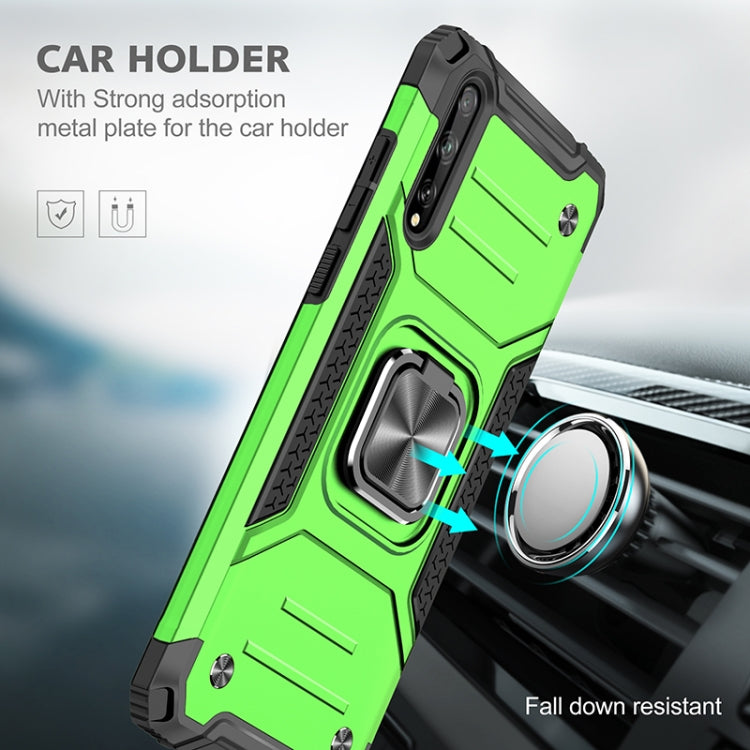 For Huawei P Smart S / Enjoy 10S / Y8P Magnetic Armor Shockproof TPU + PC Case with Metal Ring Holder