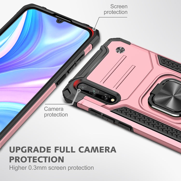 For Huawei P Smart S / Enjoy 10S / Y8P Magnetic Armor Shockproof TPU + PC Case with Metal Ring Holder