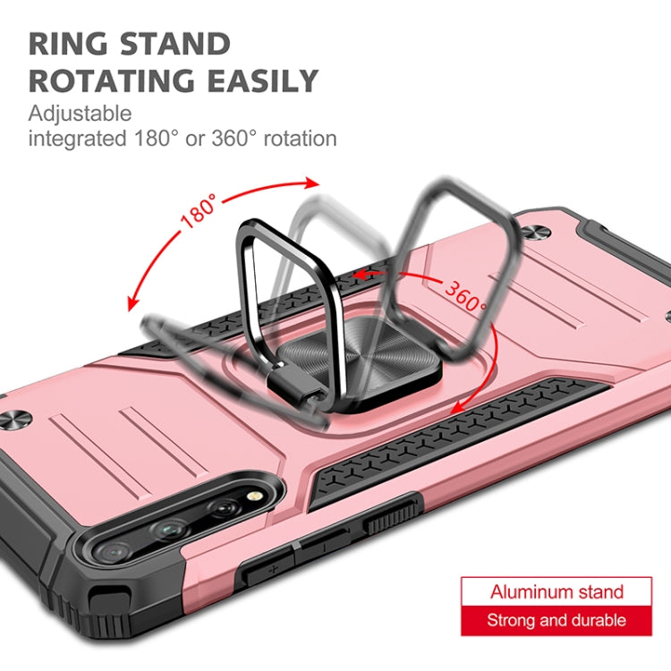 For Huawei P Smart S / Enjoy 10S / Y8P Magnetic Armor Shockproof TPU + PC Case with Metal Ring Holder