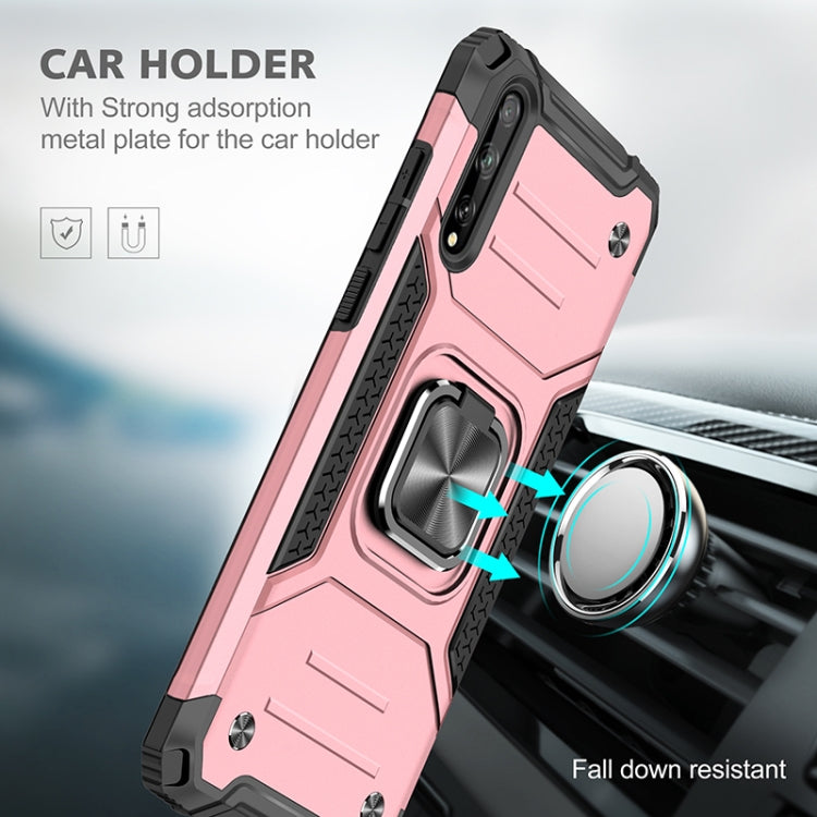 For Huawei P Smart S / Enjoy 10S / Y8P Magnetic Armor Shockproof TPU + PC Case with Metal Ring Holder