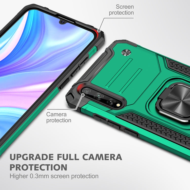For Huawei P Smart S / Enjoy 10S / Y8P Magnetic Armor Shockproof TPU + PC Case with Metal Ring Holder