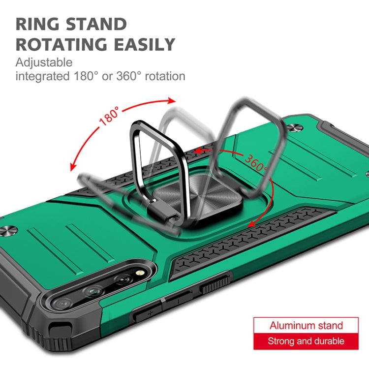 For Huawei P Smart S / Enjoy 10S / Y8P Magnetic Armor Shockproof TPU + PC Case with Metal Ring Holder
