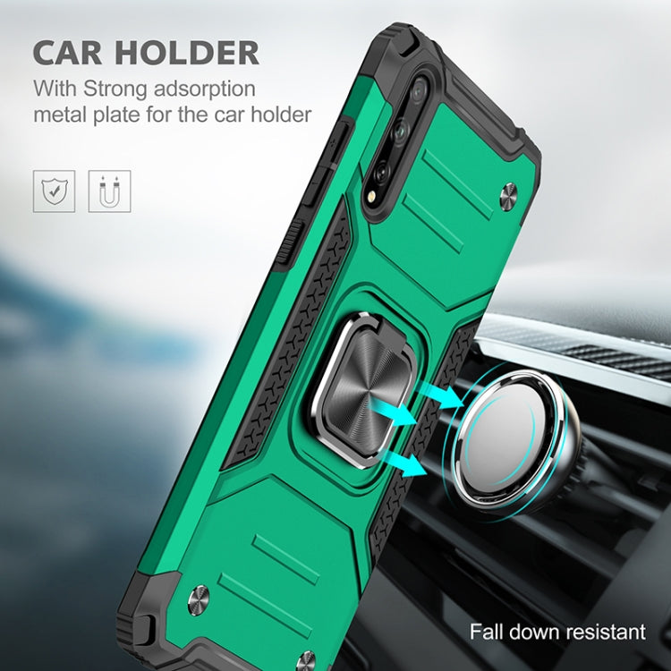 For Huawei P Smart S / Enjoy 10S / Y8P Magnetic Armor Shockproof TPU + PC Case with Metal Ring Holder