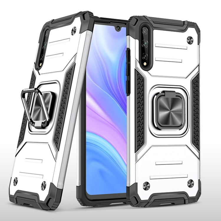 For Huawei P Smart S / Enjoy 10S / Y8P Magnetic Armor Shockproof TPU + PC Case with Metal Ring Holder