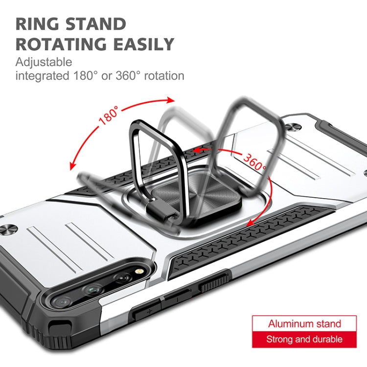 For Huawei P Smart S / Enjoy 10S / Y8P Magnetic Armor Shockproof TPU + PC Case with Metal Ring Holder