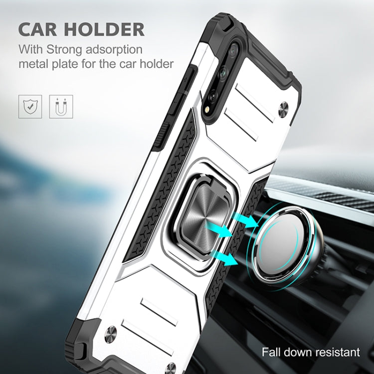 For Huawei P Smart S / Enjoy 10S / Y8P Magnetic Armor Shockproof TPU + PC Case with Metal Ring Holder