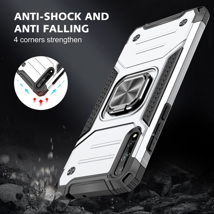 For Huawei P Smart S / Enjoy 10S / Y8P Magnetic Armor Shockproof TPU + PC Case with Metal Ring Holder