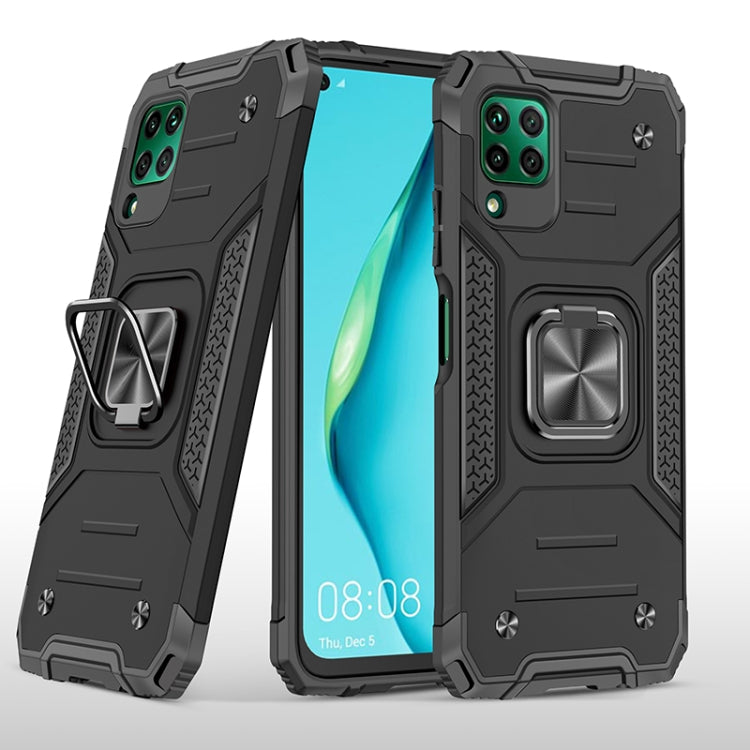 For Huawei P40 Lite / Nova 6 SE / Nova 7i Magnetic Armor Shockproof TPU + PC Case with Metal Ring Holder