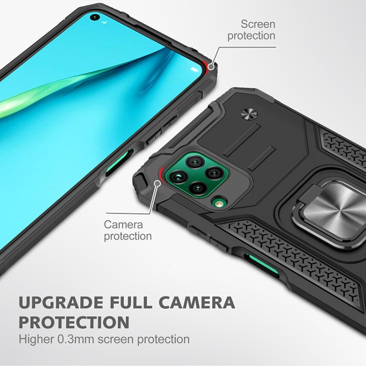 For Huawei P40 Lite / Nova 6 SE / Nova 7i Magnetic Armor Shockproof TPU + PC Case with Metal Ring Holder