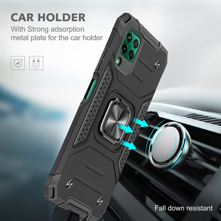 For Huawei P40 Lite / Nova 6 SE / Nova 7i Magnetic Armor Shockproof TPU + PC Case with Metal Ring Holder
