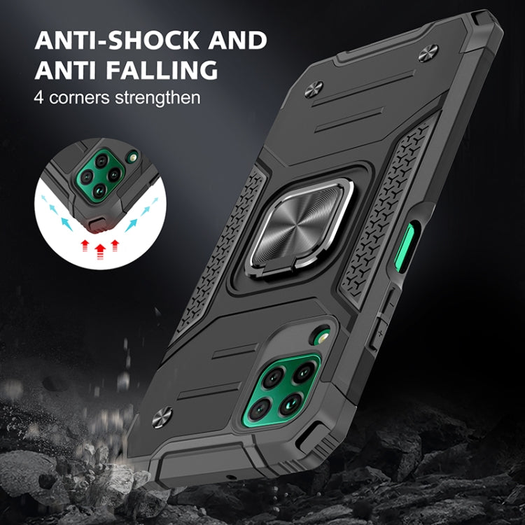 For Huawei P40 Lite / Nova 6 SE / Nova 7i Magnetic Armor Shockproof TPU + PC Case with Metal Ring Holder