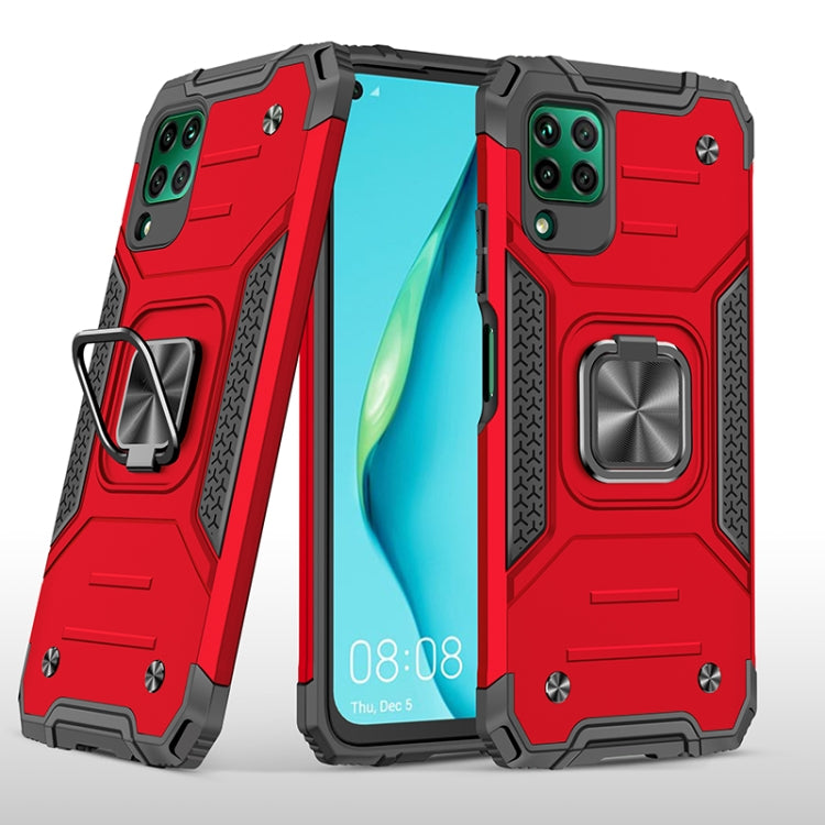 For Huawei P40 Lite / Nova 6 SE / Nova 7i Magnetic Armor Shockproof TPU + PC Case with Metal Ring Holder