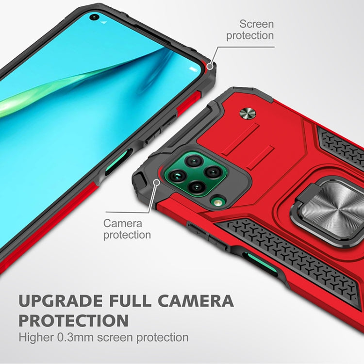 For Huawei P40 Lite / Nova 6 SE / Nova 7i Magnetic Armor Shockproof TPU + PC Case with Metal Ring Holder