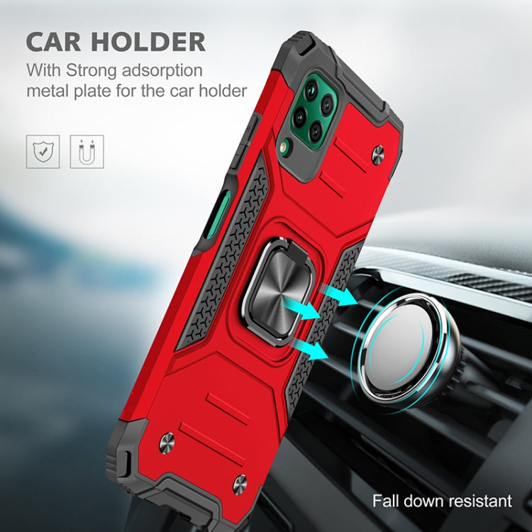 For Huawei P40 Lite / Nova 6 SE / Nova 7i Magnetic Armor Shockproof TPU + PC Case with Metal Ring Holder
