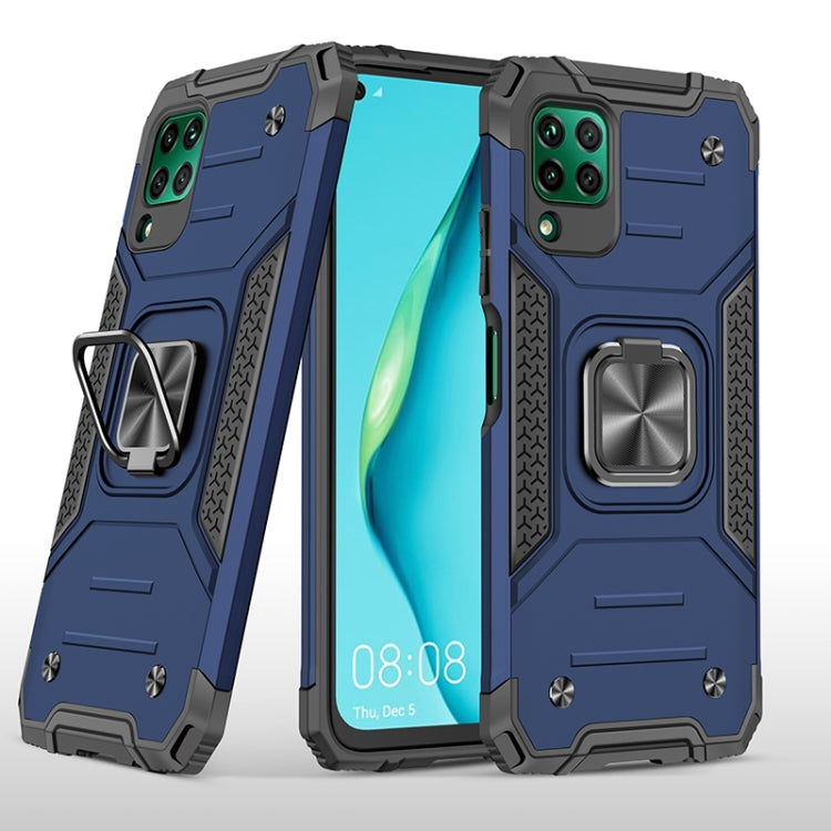 For Huawei P40 Lite / Nova 6 SE / Nova 7i Magnetic Armor Shockproof TPU + PC Case with Metal Ring Holder
