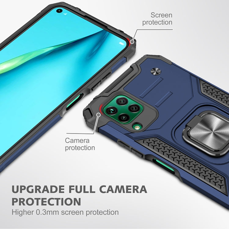 For Huawei P40 Lite / Nova 6 SE / Nova 7i Magnetic Armor Shockproof TPU + PC Case with Metal Ring Holder