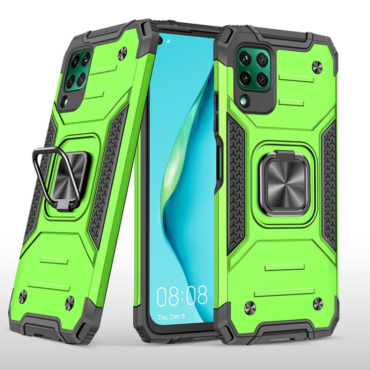 For Huawei P40 Lite / Nova 6 SE / Nova 7i Magnetic Armor Shockproof TPU + PC Case with Metal Ring Holder