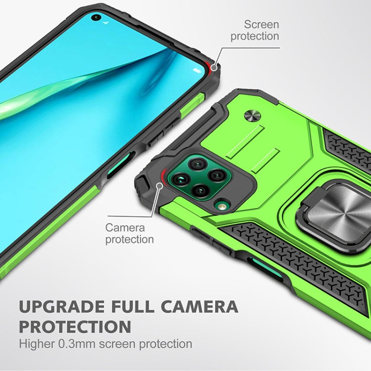 For Huawei P40 Lite / Nova 6 SE / Nova 7i Magnetic Armor Shockproof TPU + PC Case with Metal Ring Holder