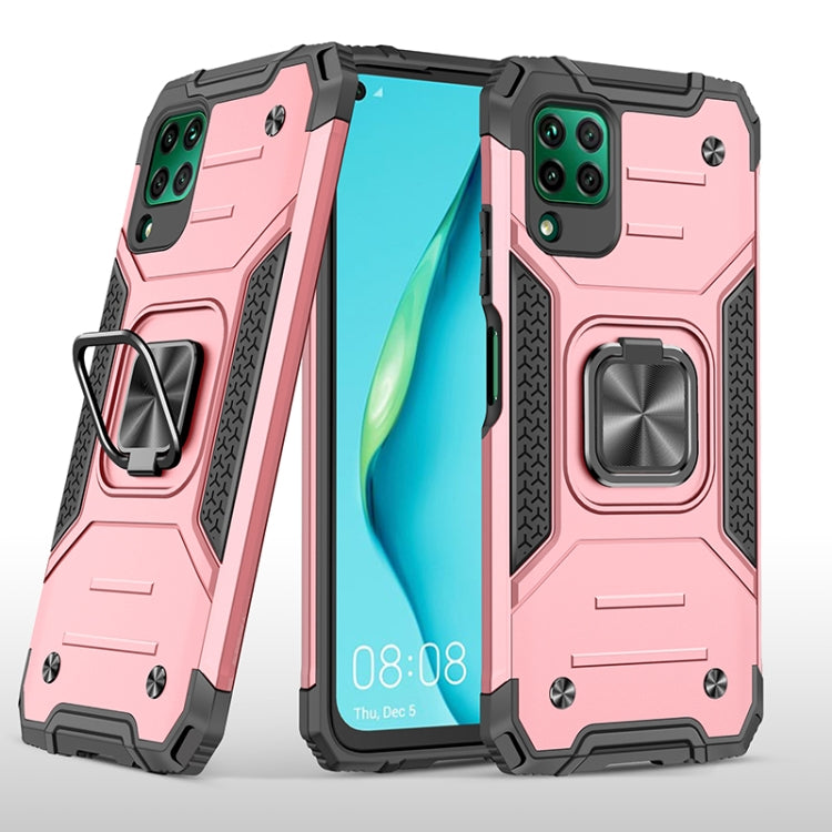 For Huawei P40 Lite / Nova 6 SE / Nova 7i Magnetic Armor Shockproof TPU + PC Case with Metal Ring Holder