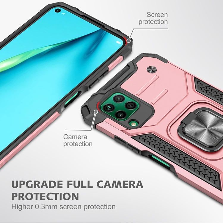 For Huawei P40 Lite / Nova 6 SE / Nova 7i Magnetic Armor Shockproof TPU + PC Case with Metal Ring Holder