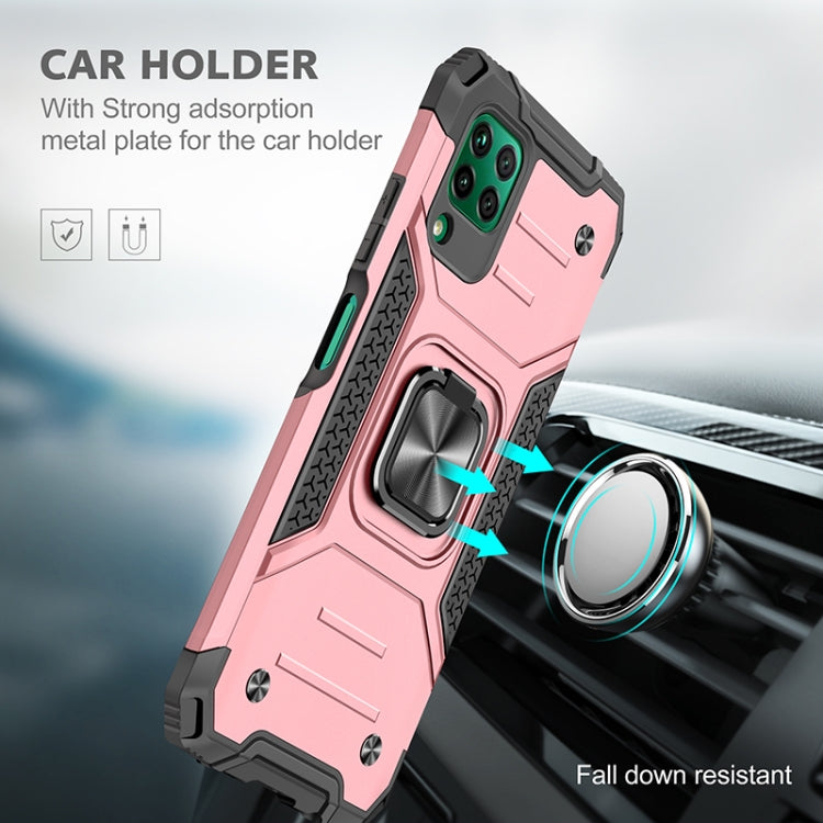 For Huawei P40 Lite / Nova 6 SE / Nova 7i Magnetic Armor Shockproof TPU + PC Case with Metal Ring Holder