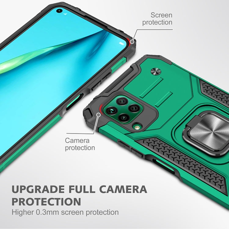 For Huawei P40 Lite / Nova 6 SE / Nova 7i Magnetic Armor Shockproof TPU + PC Case with Metal Ring Holder