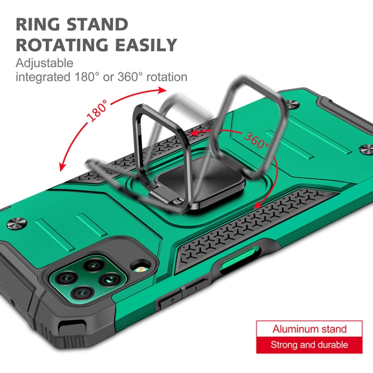 For Huawei P40 Lite / Nova 6 SE / Nova 7i Magnetic Armor Shockproof TPU + PC Case with Metal Ring Holder