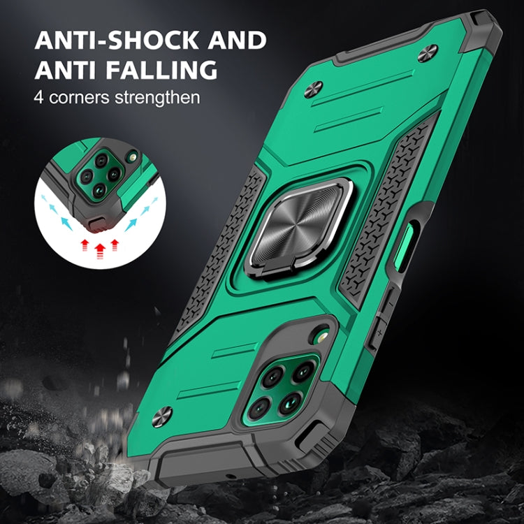 For Huawei P40 Lite / Nova 6 SE / Nova 7i Magnetic Armor Shockproof TPU + PC Case with Metal Ring Holder