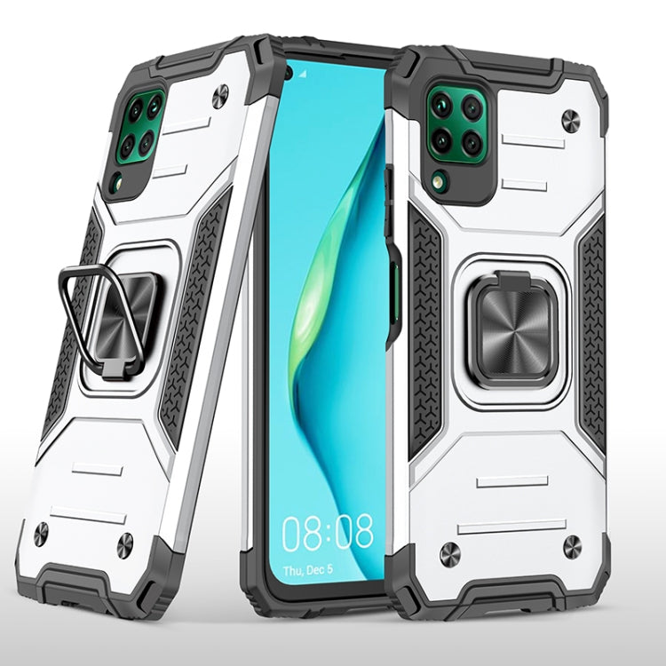 For Huawei P40 Lite / Nova 6 SE / Nova 7i Magnetic Armor Shockproof TPU + PC Case with Metal Ring Holder