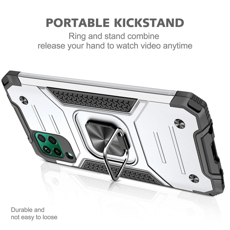 For Huawei P40 Lite / Nova 6 SE / Nova 7i Magnetic Armor Shockproof TPU + PC Case with Metal Ring Holder