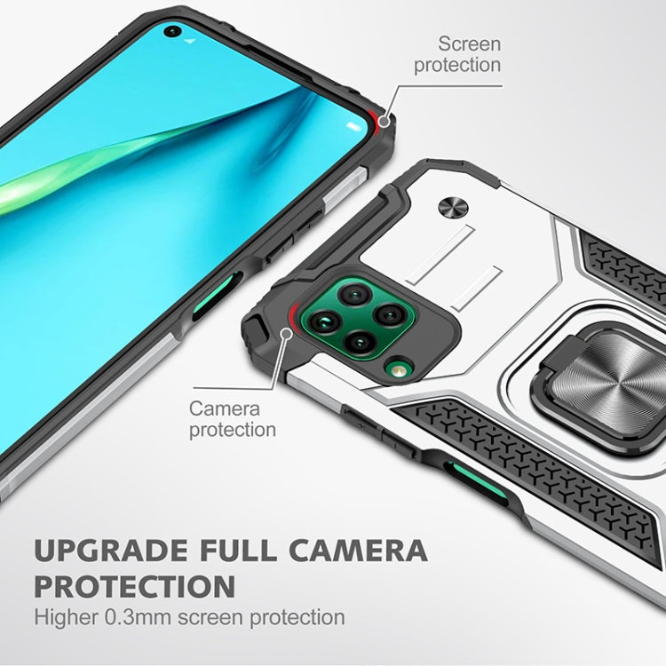 For Huawei P40 Lite / Nova 6 SE / Nova 7i Magnetic Armor Shockproof TPU + PC Case with Metal Ring Holder