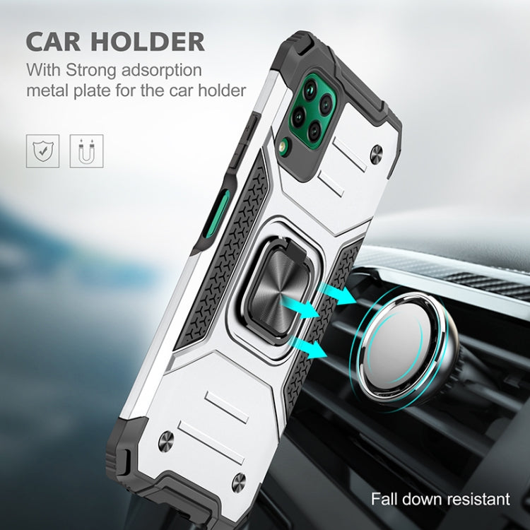 For Huawei P40 Lite / Nova 6 SE / Nova 7i Magnetic Armor Shockproof TPU + PC Case with Metal Ring Holder