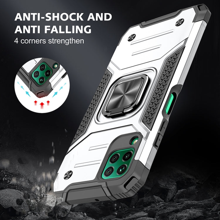 For Huawei P40 Lite / Nova 6 SE / Nova 7i Magnetic Armor Shockproof TPU + PC Case with Metal Ring Holder