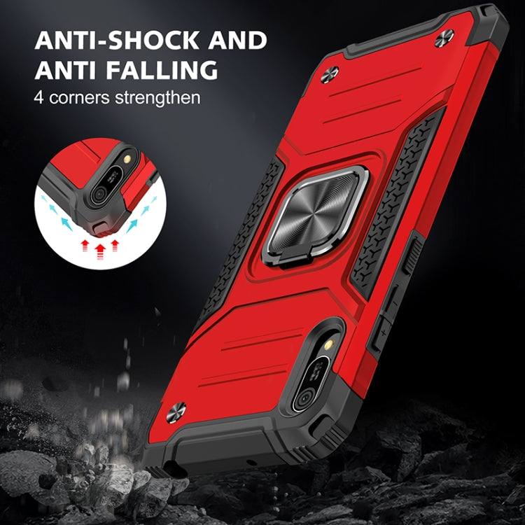 For Huawei Y6 Pro(2019) Magnetic Armor Shockproof TPU + PC Case with Metal Ring Holder