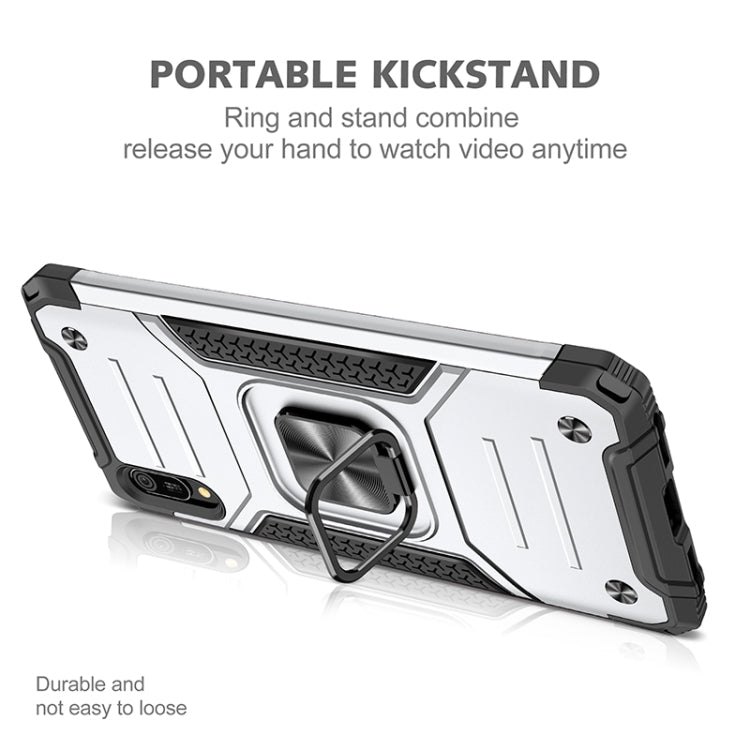 For Huawei Y6 Pro(2019) Magnetic Armor Shockproof TPU + PC Case with Metal Ring Holder