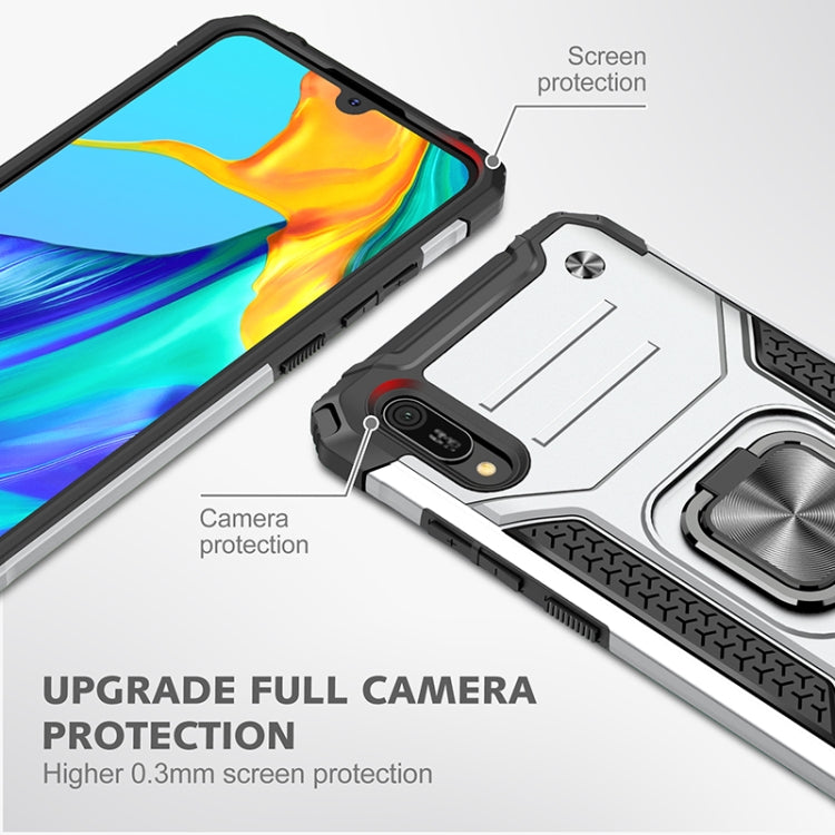 For Huawei Y6 Pro(2019) Magnetic Armor Shockproof TPU + PC Case with Metal Ring Holder