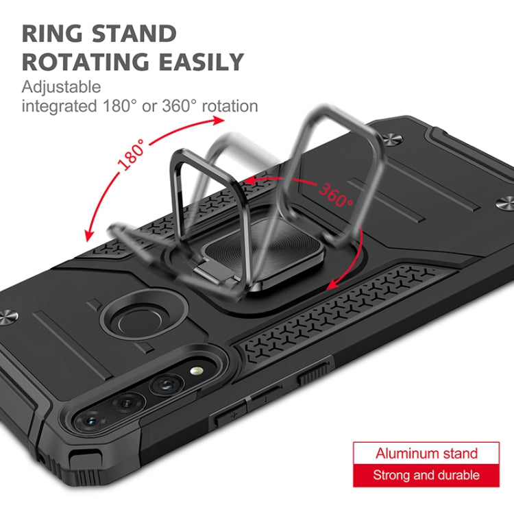 For Huawei Y9 Prime(2019) / P Smart Z Magnetic Armor Shockproof TPU + PC Case with Metal Ring Holder
