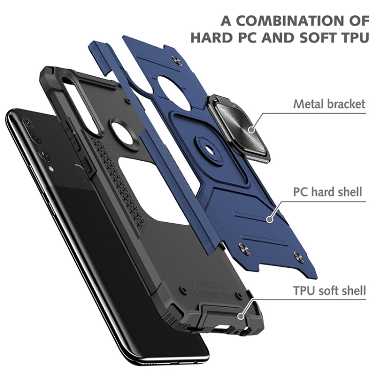 For Huawei Y9 Prime(2019) / P Smart Z Magnetic Armor Shockproof TPU + PC Case with Metal Ring Holder
