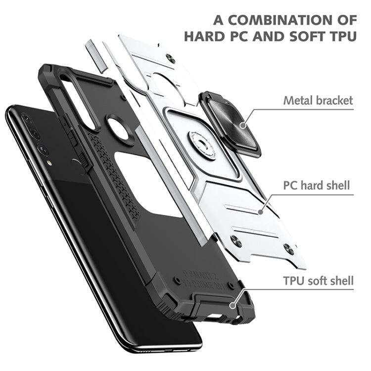 For Huawei Y9 Prime(2019) / P Smart Z Magnetic Armor Shockproof TPU + PC Case with Metal Ring Holder