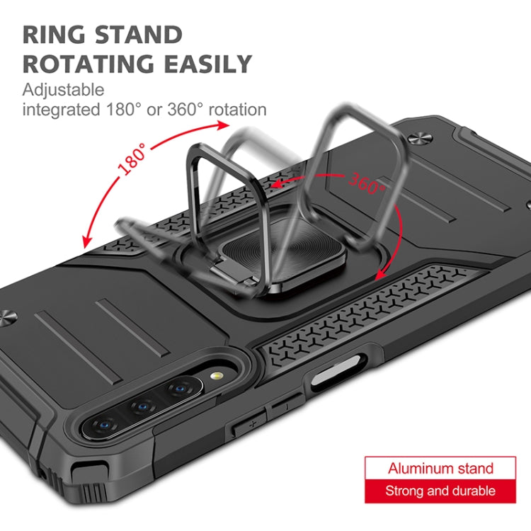 For Huawei Y9s Magnetic Armor Shockproof TPU + PC Case with Metal Ring Holder