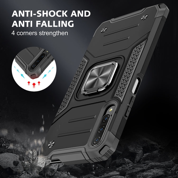 For Huawei Y9s Magnetic Armor Shockproof TPU + PC Case with Metal Ring Holder