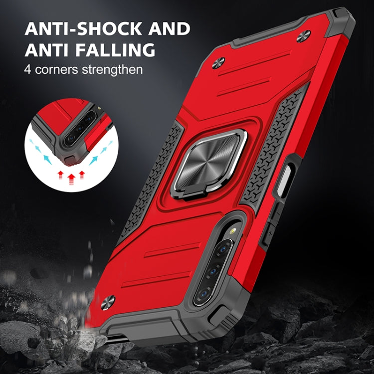 For Huawei Y9s Magnetic Armor Shockproof TPU + PC Case with Metal Ring Holder