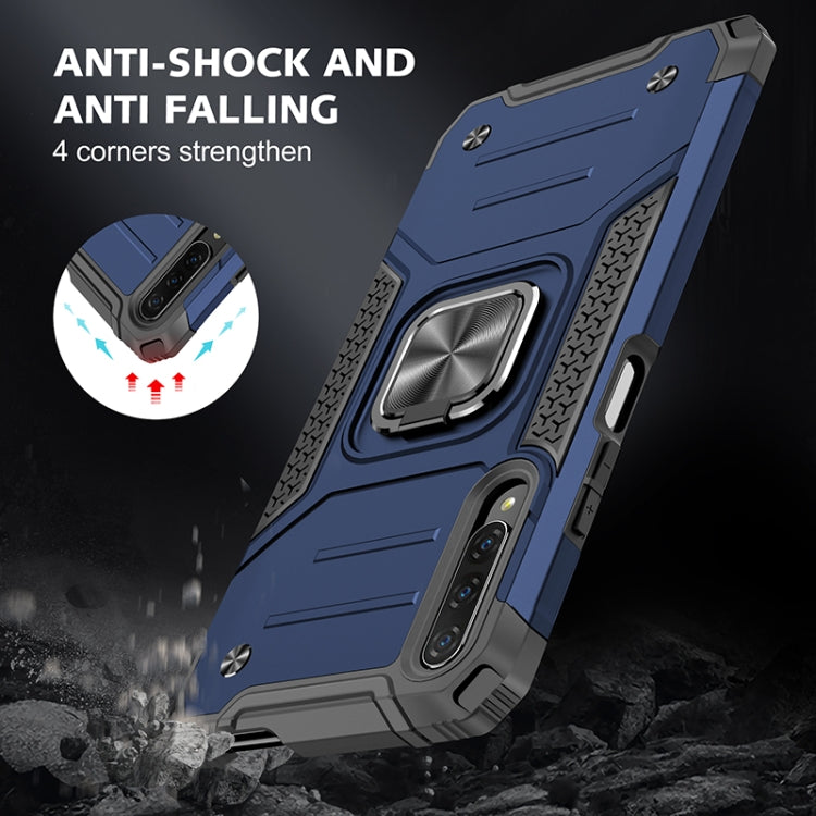 For Huawei Y9s Magnetic Armor Shockproof TPU + PC Case with Metal Ring Holder